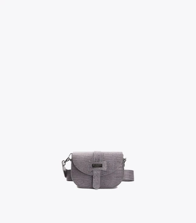 Chic Crocodile Embossed Leather Mini Crossbody Bag for Evening Out