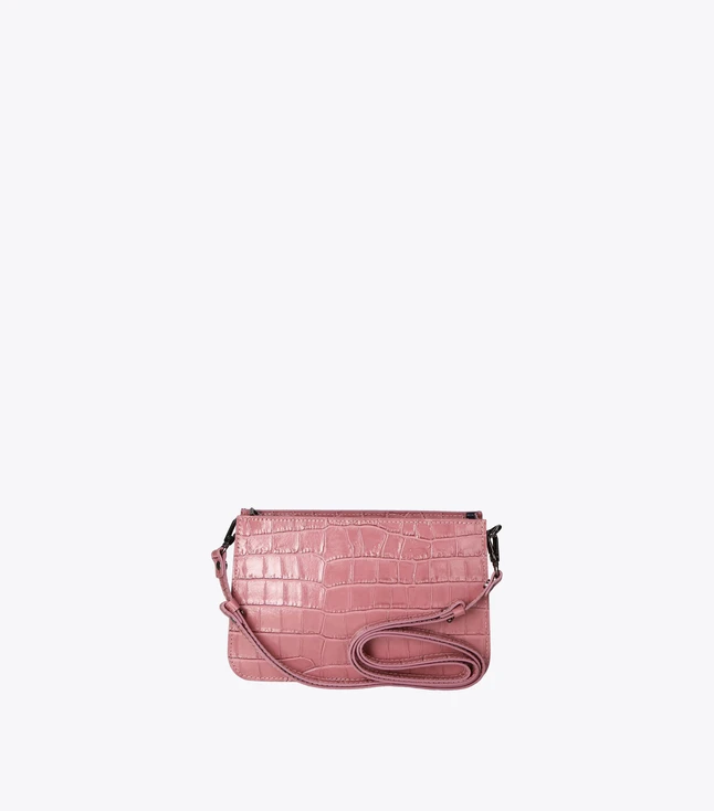 Vintage Leather Croco Pattern Small Clutch for Women
