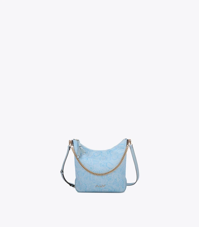 Elegant Chain Strap Jacquard Fabric Crossbody Bag for Daily Use
