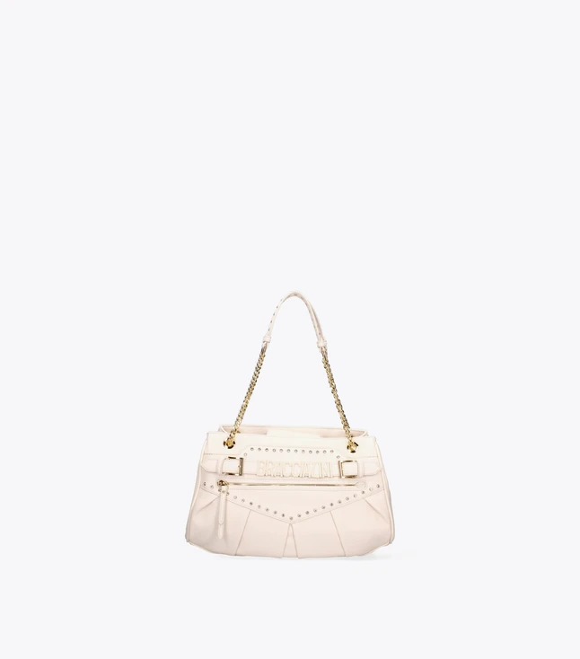 Elegant Leather Shoulder Bag for Women with Magnetic Closure and Inner Pockets
