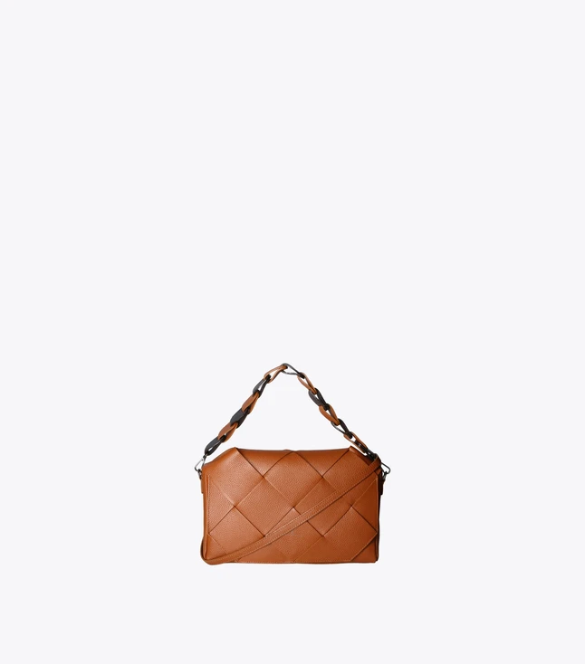 Stylish Italian Leather Crossbody Bag with Multiple Zippers for Women
