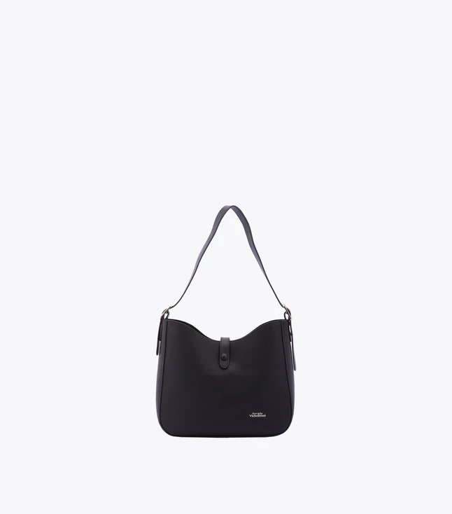 Minimalist Eco-Leather Handbag for Women with Inner Pockets and Removable Shoulder Strap
