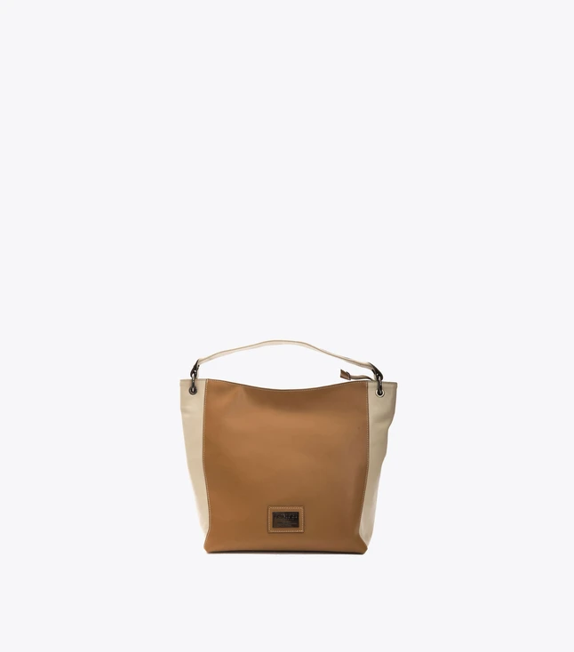 Two Tone Leather Tote Bag for Everyday Use