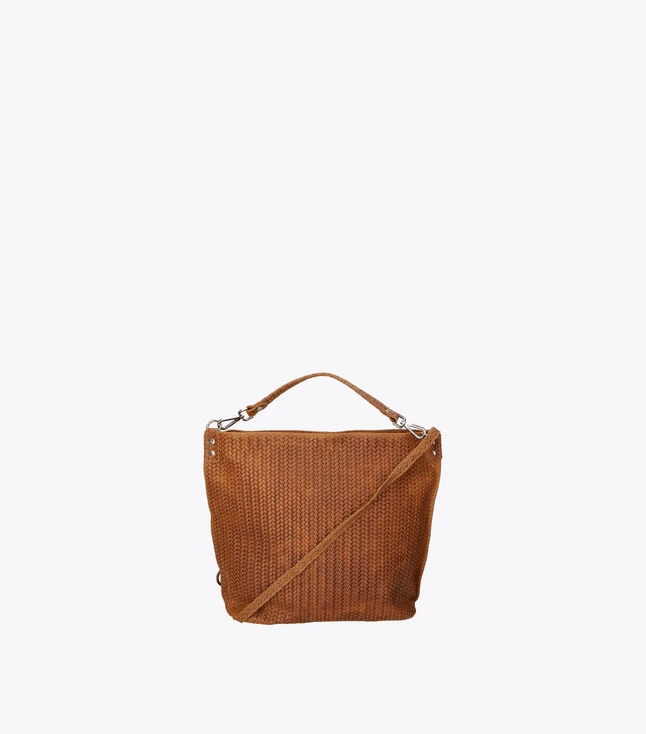 Vintage Leather Handbag for Women with Side Pocket and Adjustable Strap
