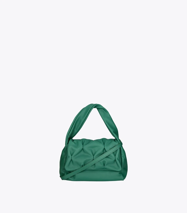 Vintage Leather Shoulder Bag for Women with Wide Handle and Removable Strap
