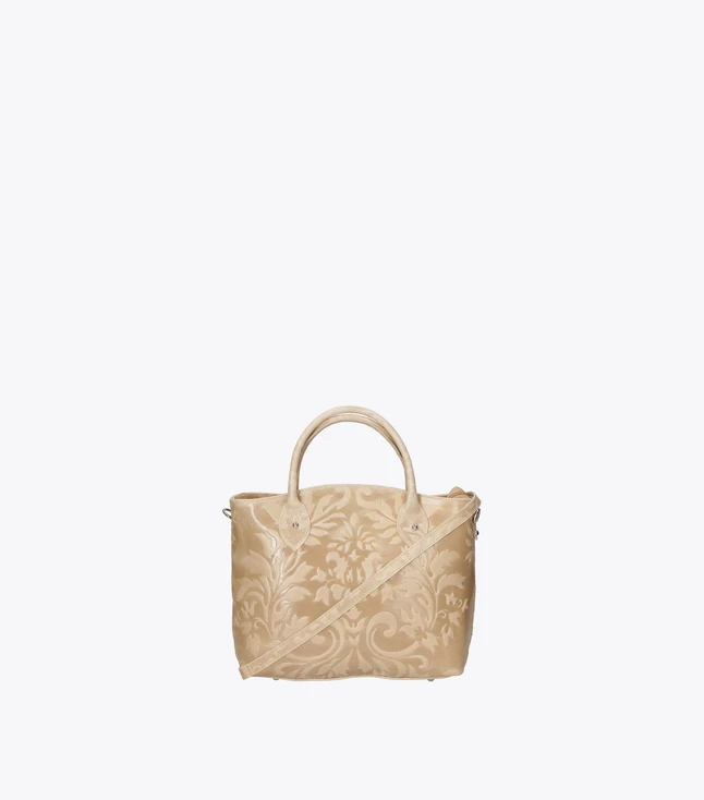 Elegant Embossed Suede Leather Handbag for Women
