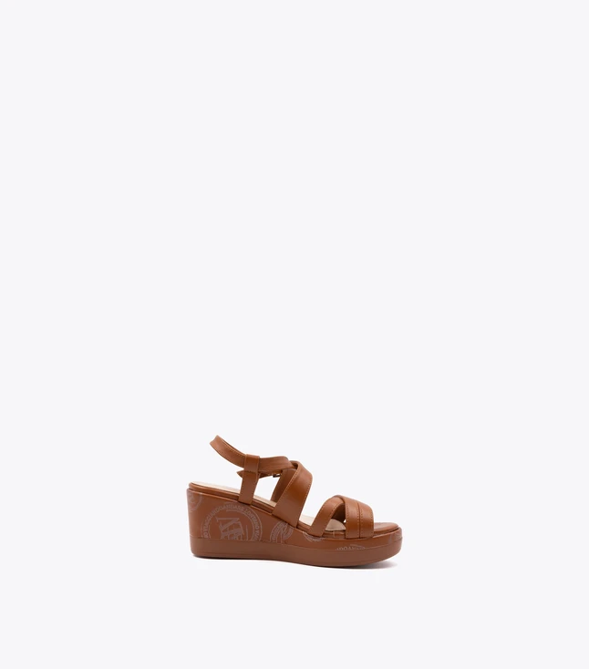 Leather Platform Wedge Sandal Ankle Strap for Everyday Wear