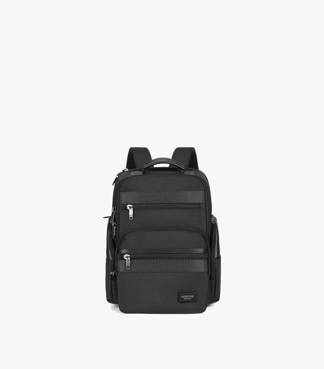Vintage Leather Backpack for Women with Internal Compartments and Front Logo, Daily Use
