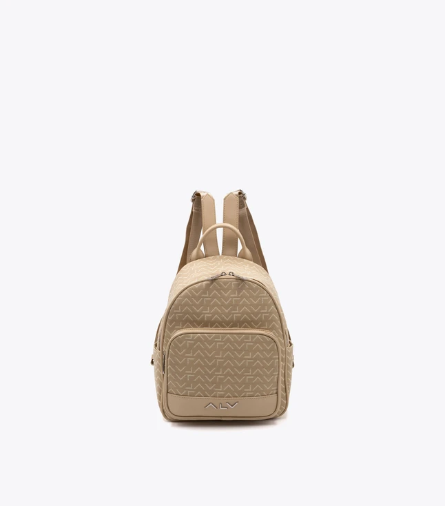 Monogram Backpack PU Leather for Everyday Use