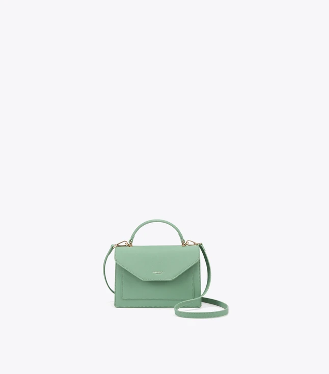 Mini Leather Satchel Bag with Top Handle And Crossbody Strap Everyday Use