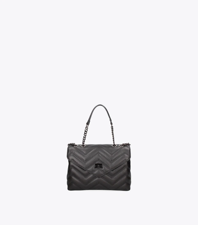 Retro Leather Shoulder Bag for Women with Chain Handle and Multiple Pockets
