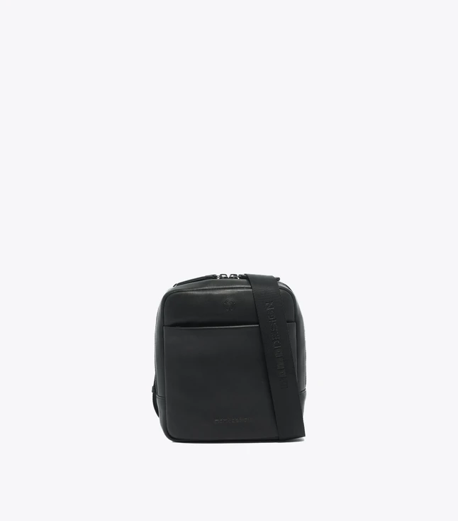 Minimalist Fabric Crossbody Bag for Men with Multiple Pockets and Adjustable Strap
