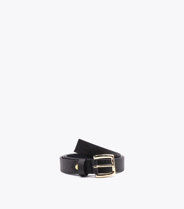 Classic Leather Belt with Metal Buckle for Everyday Office Use