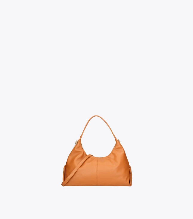 Minimalist Leather Crossbody Bag for Women with Twist Lock Closure
