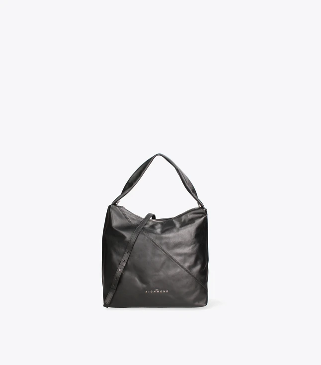 Minimalist Leather Shoulder Bag for Women with Adjustable Strap
