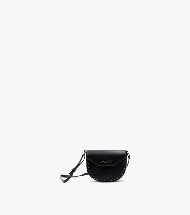 Leather Studded Flap Mini Crossbody Bag for Everyday Use