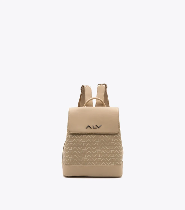 Minimalist PU Leather Backpack for Everyday Use with Geometric Pattern