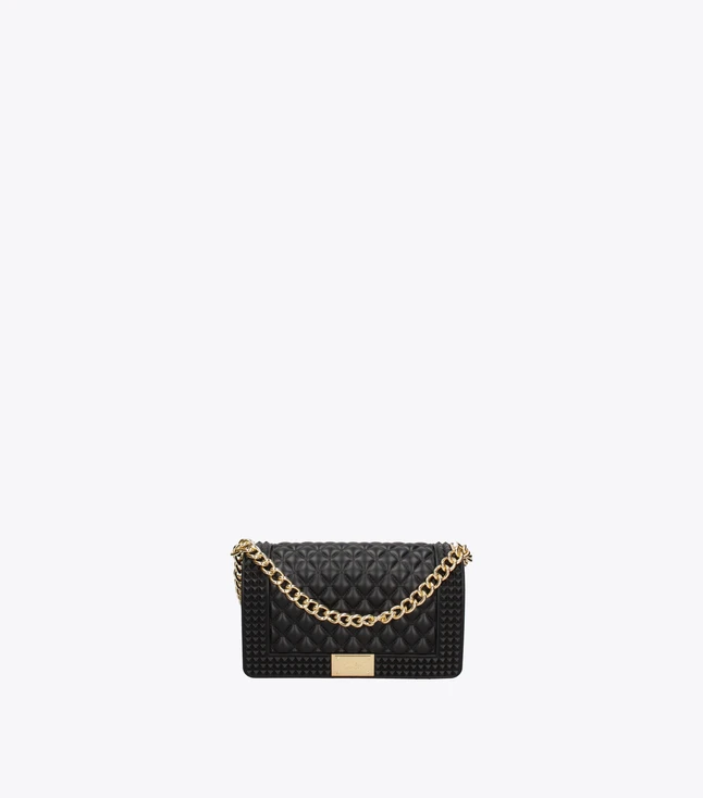 Elegant Leather Crossbody Bag for Women with Magnetic Button Closure and Adjustable Shoulder Strap
