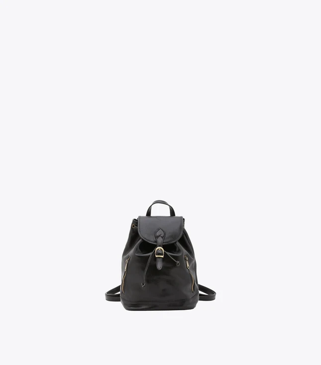 Vintage Leather Bucket Bag with Drawstring Closure and Inner Pockets for Women
