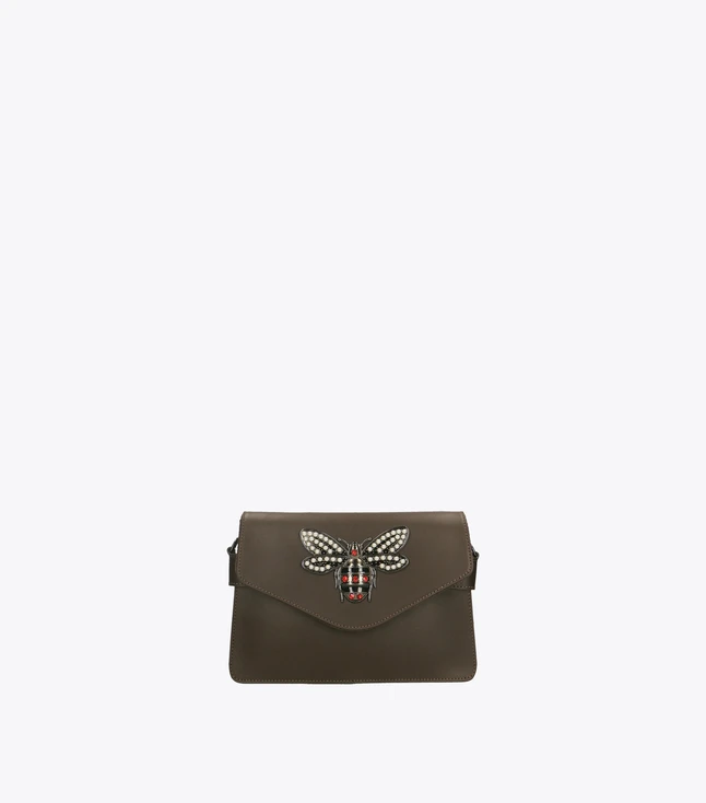 Minimalist Leather Handbag with Magnetic Button Closure for Women
