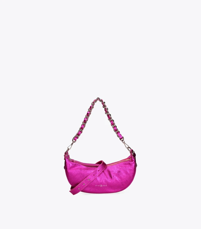 Elegant Leather Shoulder Bag with Chain Handle for Women
