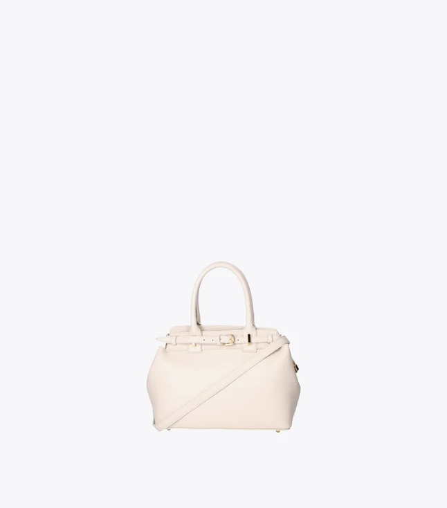 Minimalist Leather Shoulder Bag for Women with Inner Compartments and Magnetic Closure
