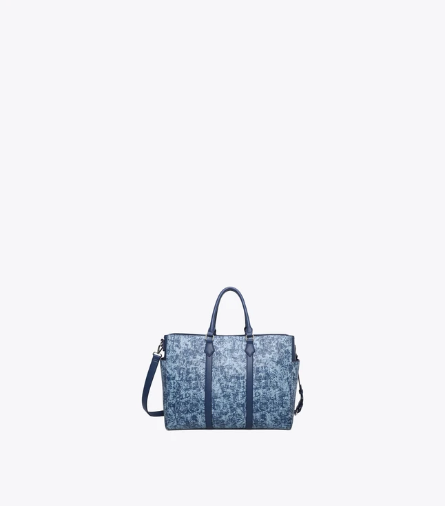 Denim Tote Bag with Dual Straps And Removable Shoulder Strap for Everyday Use