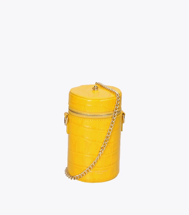 Stylish Crocodile Embossed Leather Shoulder Bucket Bag for Women
