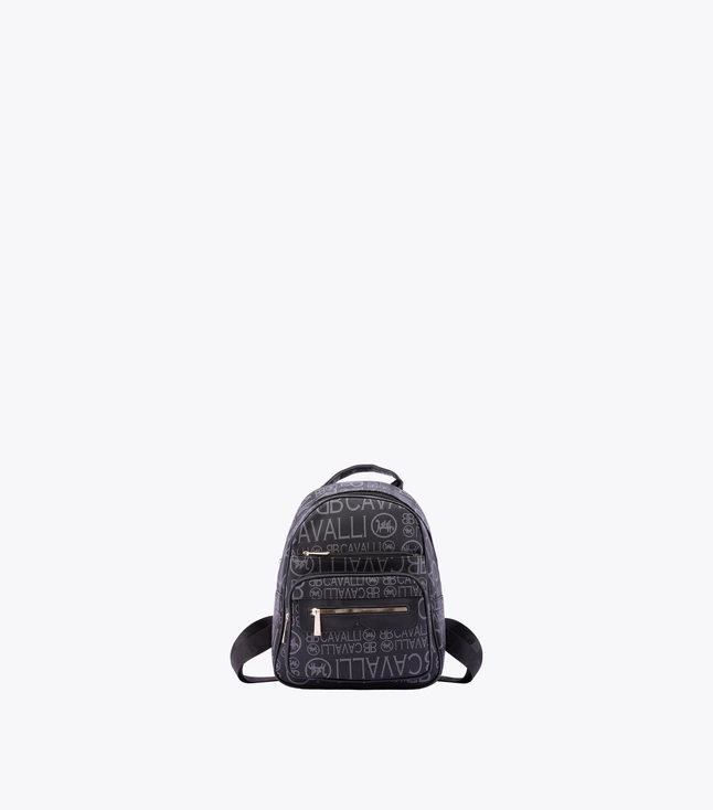 Monogram Logo Print Canvas Backpack for Everyday Use