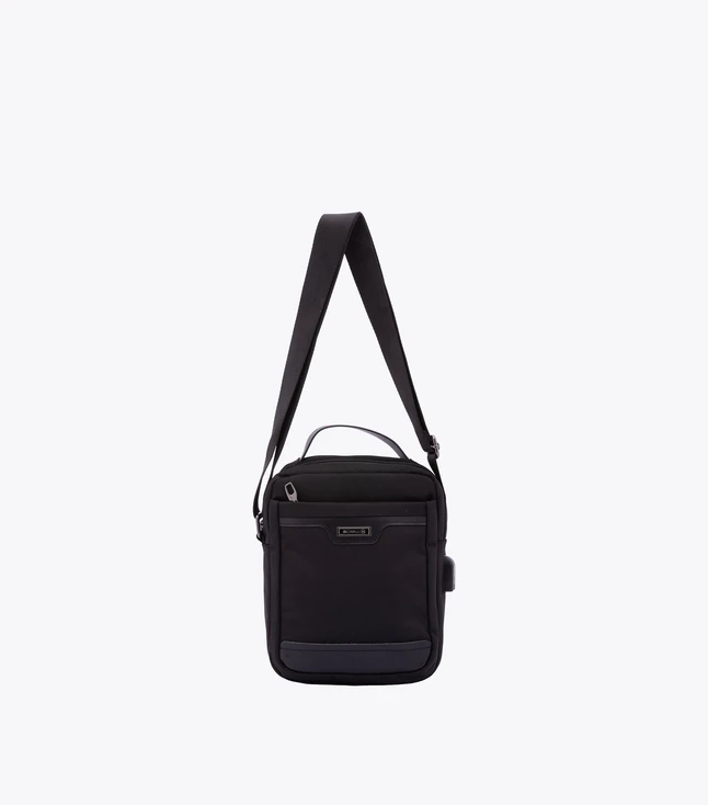 Minimalist Nylon Crossbody Bag for Men with Multiple Pockets and Adjustable Strap
