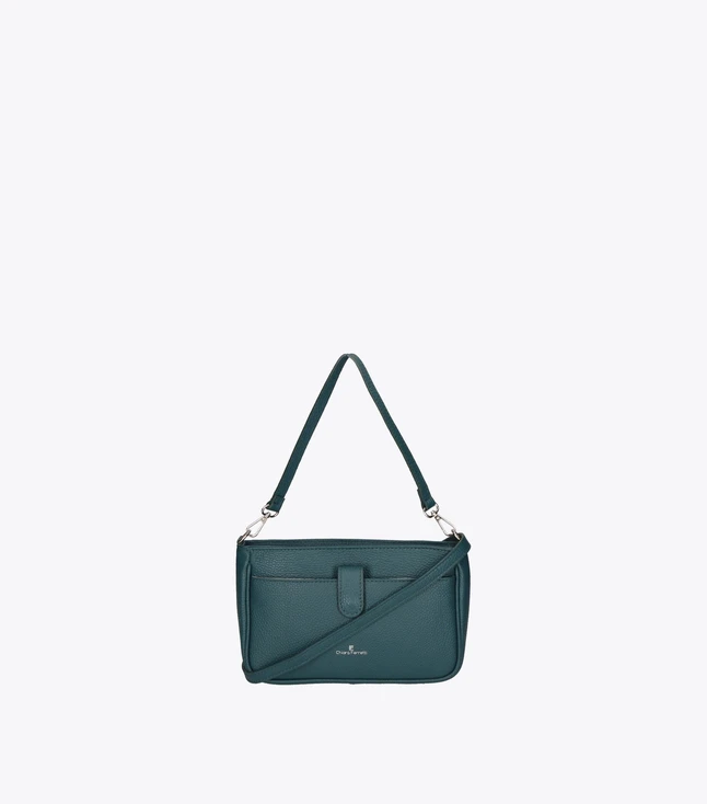 Retro Leather Shoulder Bag for Women with Zip Closure and Adjustable Strap

