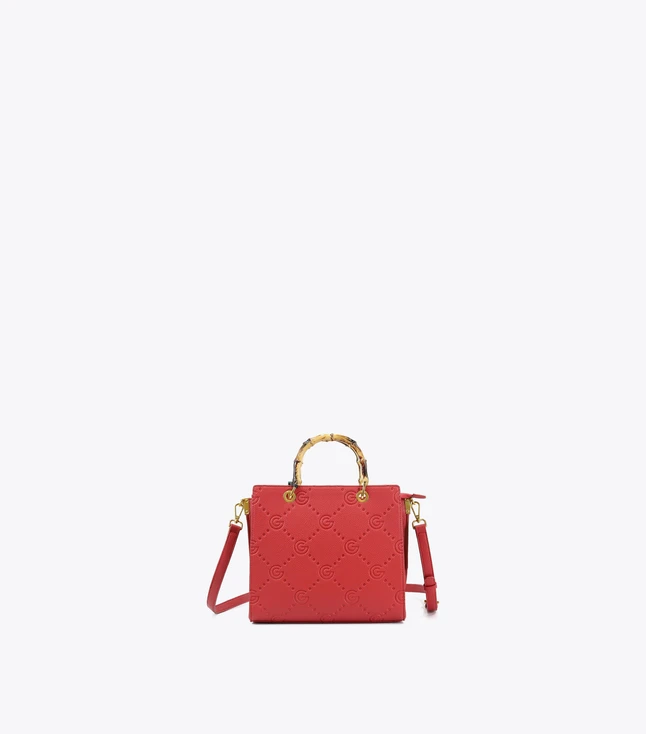 Stylish Vegan Leather Handbag with Zip Closure and Inner Pockets for Women
