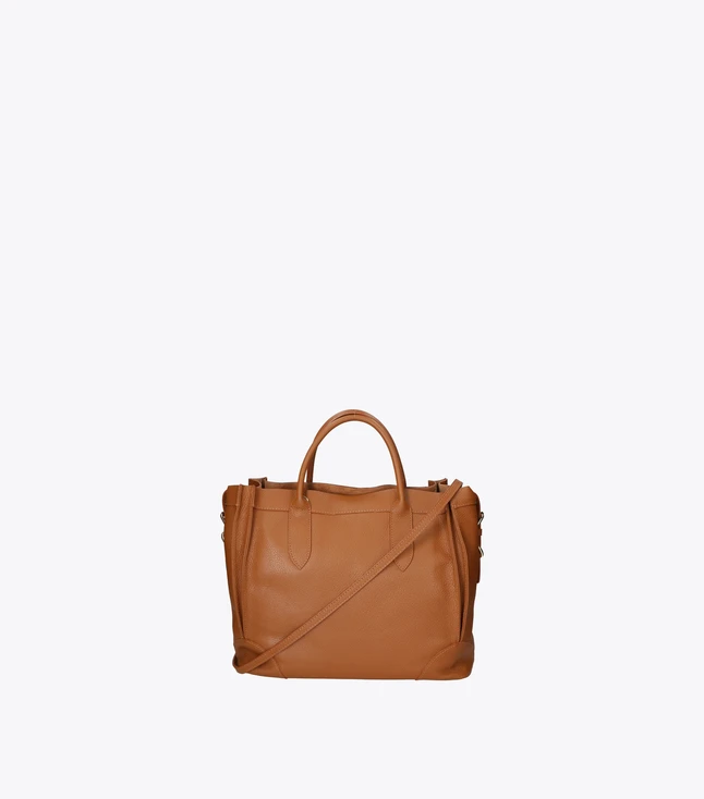 Elegant Leather Shoulder Bag for Women with Detachable Strap and Removable Cotton Pouch
