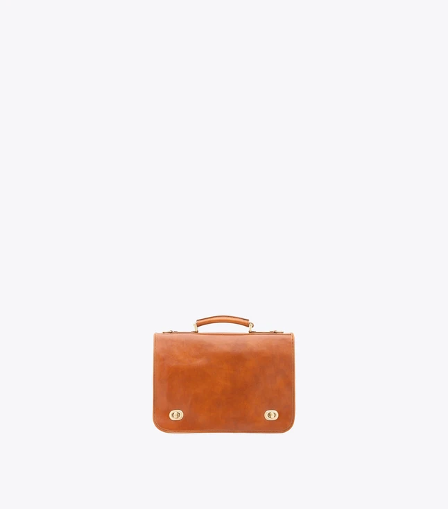 Vintage Leather Business Bag for Men with Adjustable Shoulder Strap
