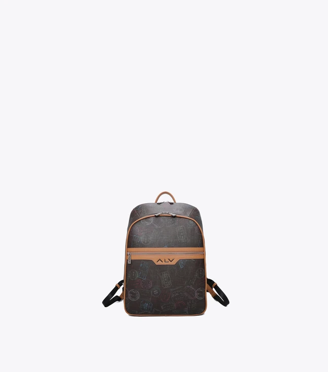 Casual Canvas Backpack with Leather Trim for Everyday Use