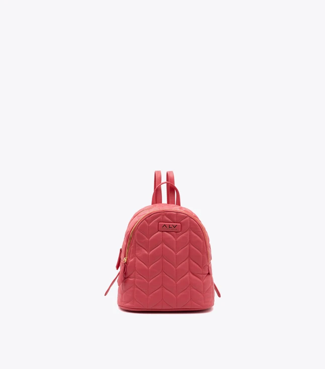 Chevron Quilted Backpack PU Leather for Everyday Use