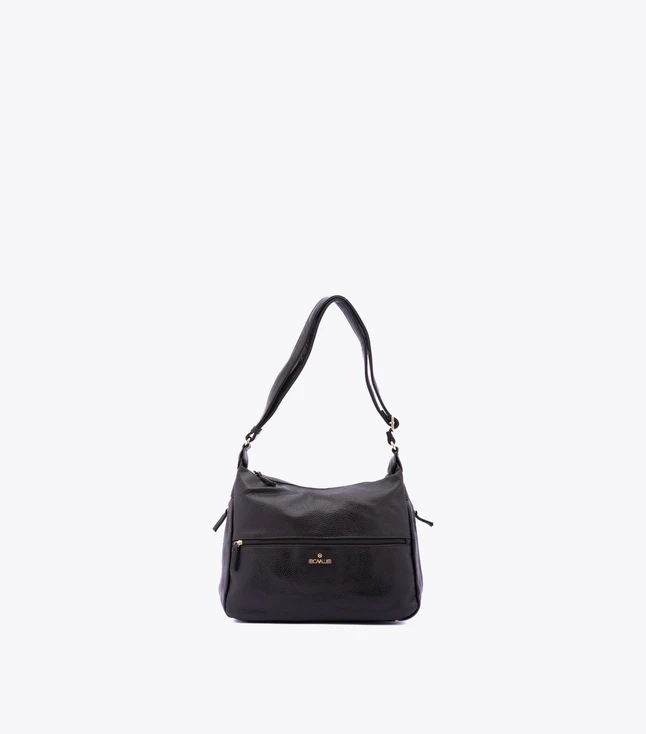 Stylish Eco-Leather Shoulder Bag for Women with Multiple External and Internal Pockets
