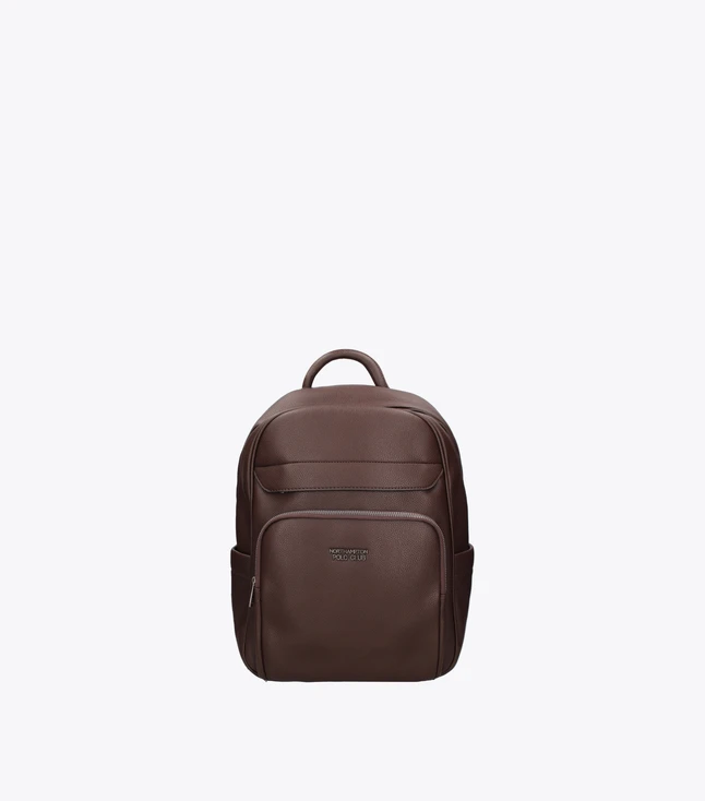 Minimalist Leather Handbag with Carabiner Closure and Inner Pockets for Women

