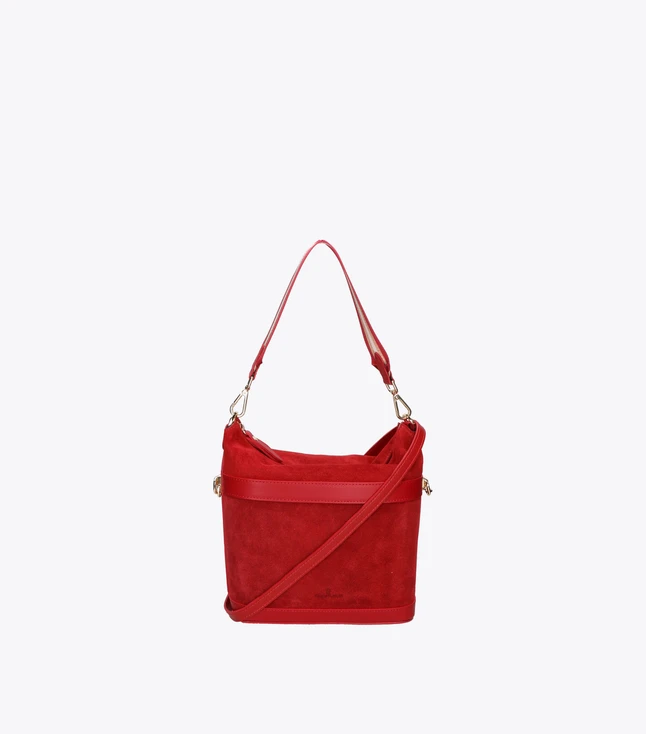 Vintage Leather Shoulder Bag with Magnetic Button Closure for Women Daily Use

