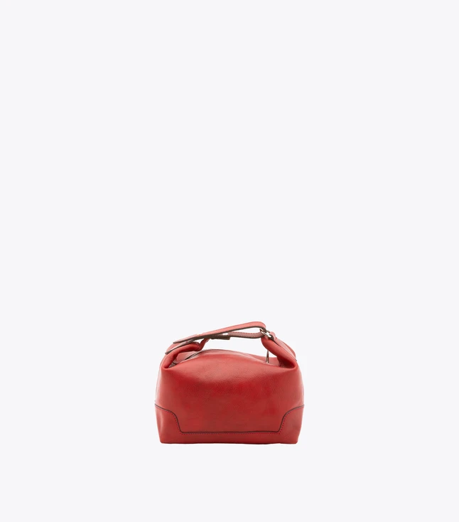 Vintage Leather Handbag for Women with Zip Closure and Inner Pockets
