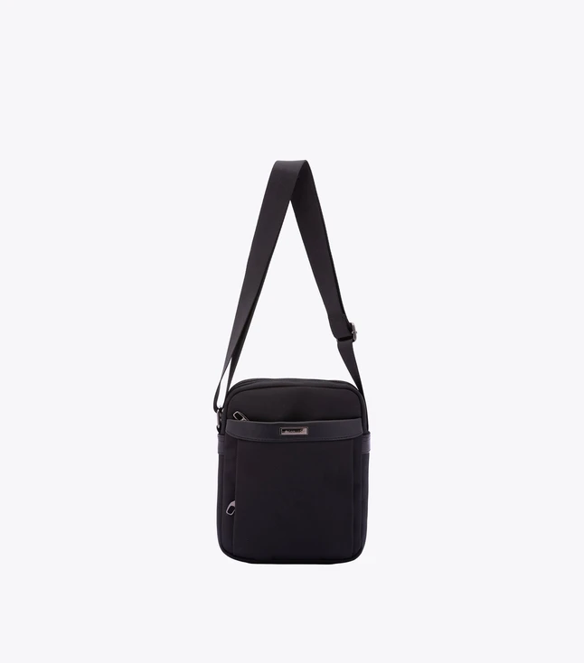Minimalist Nylon Crossbody Bag for Everyday Use with Front Zipper Pocket