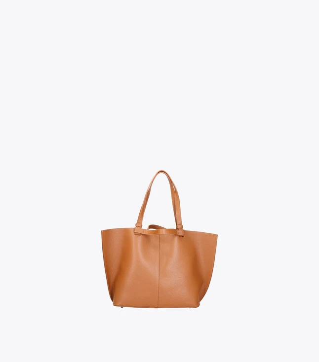 Elegant Leather Tote Bag for Women with Removable Clutch for Daily Use
