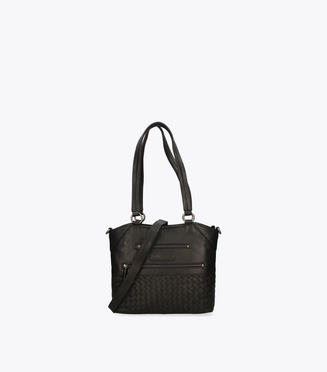 Minimalist Leather Shoulder Bag for Women with Multiple Pockets for Daily Use
