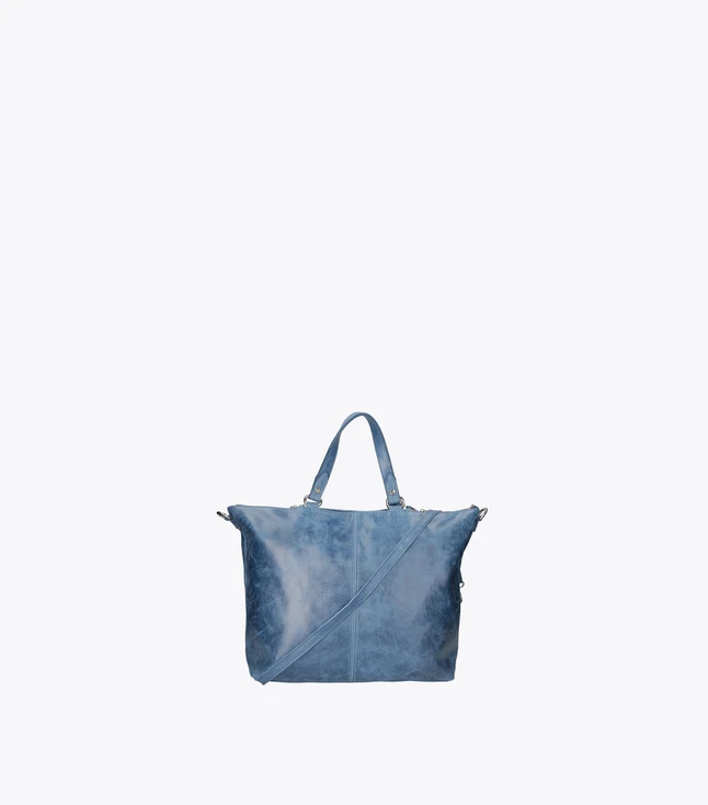 Stylish Italian Leather Tote Bag for Women with Double Handles and Removable Shoulder Strap
