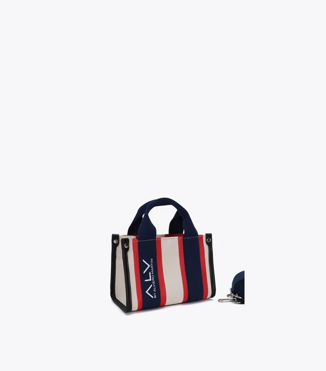 Casual Striped Canvas Mini Tote Bag for Everyday Use