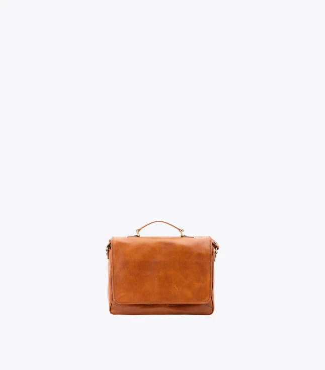 Vintage Leather Briefcase for Men Travel Bag
