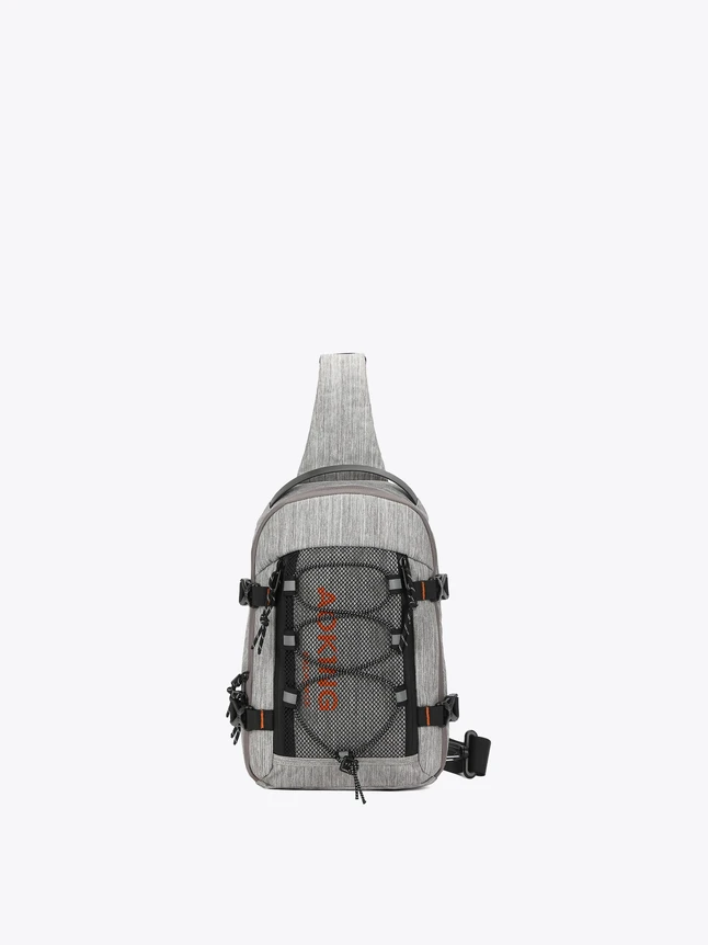 Nylon Belt Bag with Adjustable Strap Front Zipper Pockets Backpacks for School