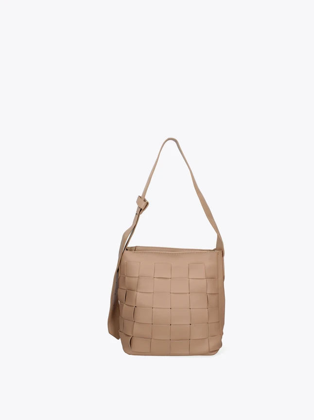 Woven Leather Shoulder Bag Everyday Use