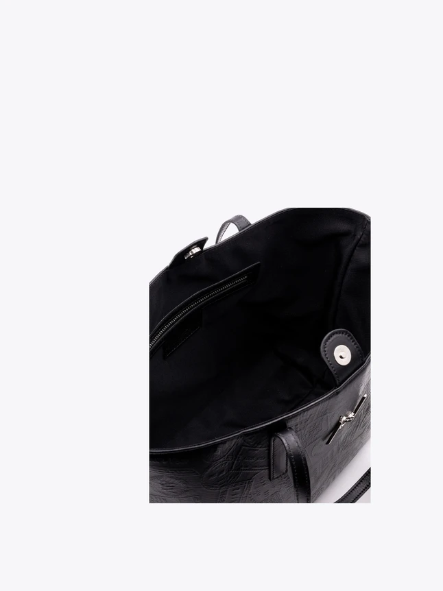 Luxurious Textured Leather Shoulder Tote Bag For Everyday Carry