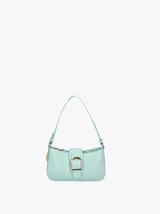 Leather Buckle Front Satchel Handbag for Everyday Use